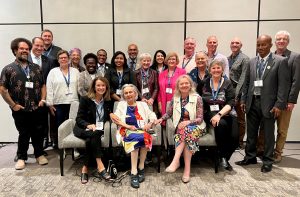 1962 CSC alumni Justine Sentenne with the Alumni reunion group